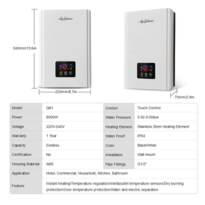 <span class=keywords><strong>Chauffe</strong></span>-<span class=keywords><strong>eau</strong></span> électrique sans réservoir haute pression, nouveau design, résistance électrique pour douche, idéal pour les salons de coiffure et les chambres d'hôtel - Product Image 2