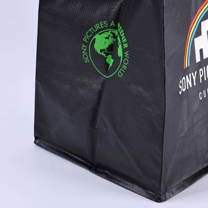 Bolsa de PP Tejido Negra, Impresa a Todo Color, Laminada, Impermeable, para Compras - Product Image 2