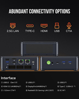 GMKtec M6 AMD R5 6600H Gaming Mini PC 6-core 12-thread 32GB DDR5 1TB SSD Computer PC Mini Computer PC Gaming Desktop