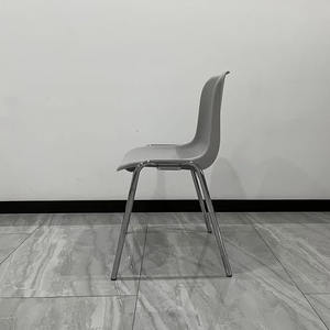 Chaise d'étudiant Ergonom colorée empilable salle de réunion de conférence lien d'aéroport chaise d'école de liaison en plastique avec crochet - Product Image 4