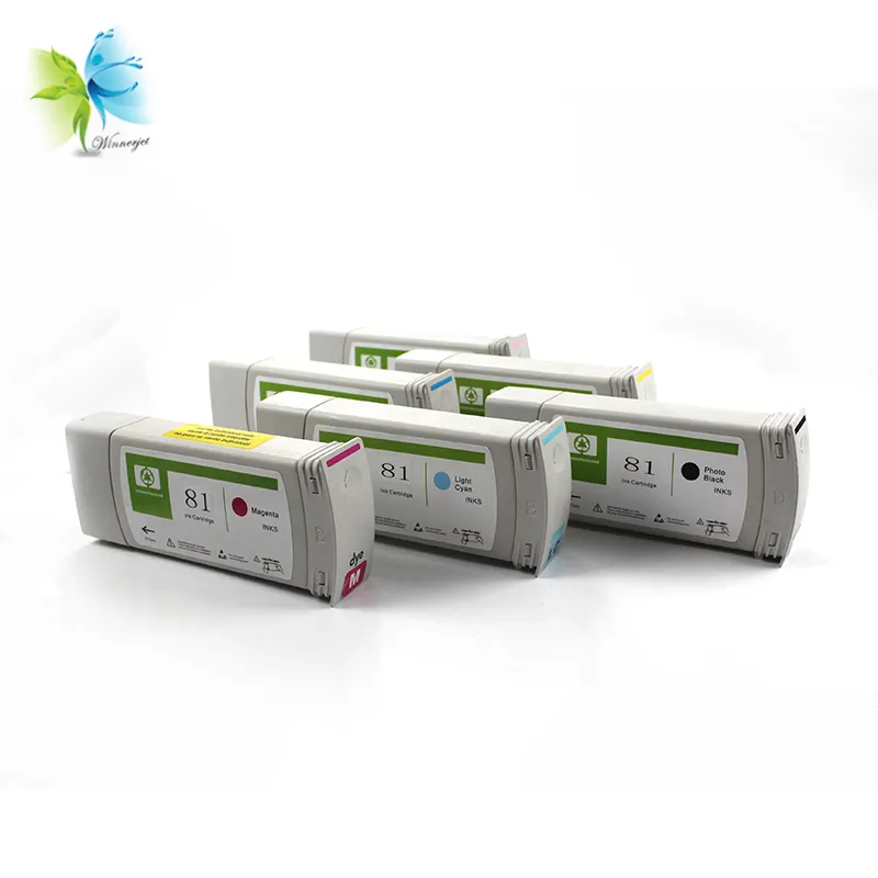 Voor Hp 81 Vervangende Inktcartridge Vol Met Kleurstofinkt 680Ml Voor Hp Designjet 5000 5000Ps 5500 5500Ps 5500uv 5500Ps Printer