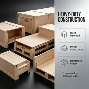 Caja de madera ensamblada con hebilla, sin fumigación, desmontable, para almacenamiento de productos industriales, apilable y transportable. - Product Image 4