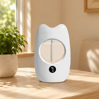 Mini diffuseur d'huiles essentielles en forme de chat de 50 ml avec 7 réglages ajustables et une surface de couverture de 100 mètres carrés