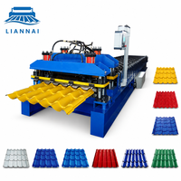 Machine de formage de tuiles enroulées Lian Nai pour tuiles vernissées, ligne de tuiles romaines, facile à utiliser et à faible entretien pour les projets de construction