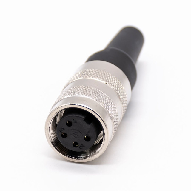 IP67 Brass Contact Electrical M16 Automotive Circular Sensor Connector Moulded Cable Female Straight Plug 4pin a Code