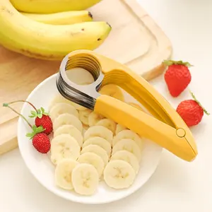 Fruit & Vegetable Gereedschap Banana Slicer Groente Komkommer Grote Ergonomische Handvat Food Grade Roestvrij Staal Veilig Cutter