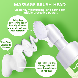 Nettoyant pour le visage <span class=keywords><strong>démaquillant</strong></span> biologique de marque privée OEM ODM mousse nettoyante pour le visage à l'<span class=keywords><strong>aloe</strong></span> <span class=keywords><strong>vera</strong></span> mousse nettoyante végétalienne - Product Image 5