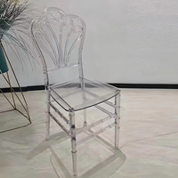 Transparente Harzstühle, Klare Acrylstühle, Durchsichtige Kristallmöbel, Großhandel Hochzeits-Acrylstühle