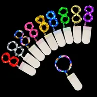 Guirlande lumineuse LED à piles CR2032, 1m, 3m, 5m, fil de cuivre, étoiles scintillantes, éclairage de Noël, IP44, intensité variable, directement de l'usine