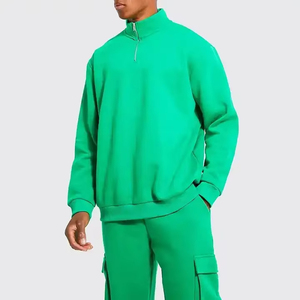 <span class=keywords><strong>Felpa</strong></span> con Zip a quarto di moda <span class=keywords><strong>e</strong></span> pantaloni della tuta <span class=keywords><strong>Cargo</strong></span> Set di felpe oversize in spugna francese Set Unisex - Product Image 5