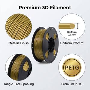 Filamento PETG de Alta Resistencia de 1.75 mm, Color Rojo Dorado Metálico, Bobina de 1 kg, Resistente al Calor, Material para Impresora 3D - Product Image 3