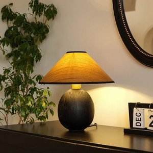 Lampe <span class=keywords><strong>de</strong></span> table en bois <span class=keywords><strong>de</strong></span> style français, luxe léger, ambiance charmante <span class=keywords><strong>de</strong></span> style japonais, rétro nostalgique, pour chambre d'hôtes, salon <span class=keywords><strong>et</strong></span> chambre à coucher - Product Image 1