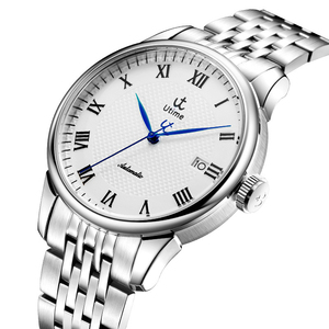 Reloj de Pulsera Mecánico Premium para Caballero, Caja de Acero Inoxidable Resistente al Agua, Esfera con Números Romanos, Reloj de Lujo - Product Image 5