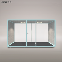 Cabine insonorisée pour fabricants, cabine téléphonique, salle de verre éducative amovible, salle de diffusion, salle insonorisée