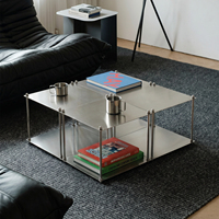 Table basse en métal minimaliste de luxe - Table d'angle créative moderne et simple - Table basse simple personnalisable