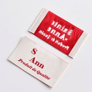 Étiquette de vêtement tissée professionnelle personnalisée haute densité à faible MOQ pour vêtements - Product Image 1