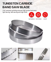 Lame de scie à ruban de qualité supérieure en carbure de tungstène blanc soudé au laser pour la coupe du bois pour machine à scier le bois
