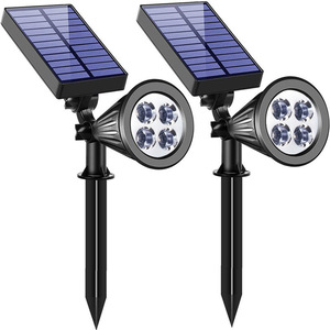Lampes <span class=keywords><strong>de</strong></span> <span class=keywords><strong>jardin</strong></span> solaires rotatives 4 pièces LED 1.5W polysilicium 18650 batterie 1200mAh lampes LED à énergie solaire, pour l'éclairage <span class=keywords><strong>de</strong></span> <span class=keywords><strong>jardin</strong></span> - Product Image 1