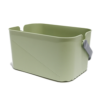 Petit panier de rangement en plastique Portable avec trous de poignée pour blanchisserie douche pique-nique organisateur de nourriture paniers de rangement