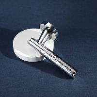 Poignées de porte en alliage de zinc, poignée de porte en bois, poignée à cylindre profil européen, plaques de quincaillerie symétriques pour serrure de porte