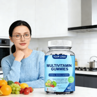 Complément alimentaire multivitaminé en gommes pour adultes, végétalien, halal, naturel, marque privée