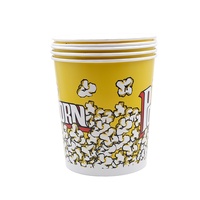Contenants alimentaires jetables en pâte à papier de haute qualité, personnalisables, à paroi simple, pour popcorn, de la marque Go Packaging
