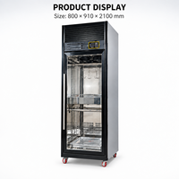 Armoire de maturation de viande commerciale en acier inoxydable à refroidissement par air, avec porte vitrée, pour restaurant de canard rôti