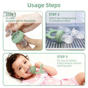 Nuevo <span class=keywords><strong>Mordedor</strong></span> para Bebés, Alimentador de Silicona para Leche Materna, Purés, Smoothies y Jugos, Chupete, Sin Desorden, <span class=keywords><strong>Mordedor</strong></span> Congelable para Bebés - Product Image 6