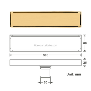 Scarichi doccia Standard USA con adattatore filettato e giunto in gomma bagno inserto per piastrelle in acciaio inossidabile scarico lineare a pavimento - Product Image 6