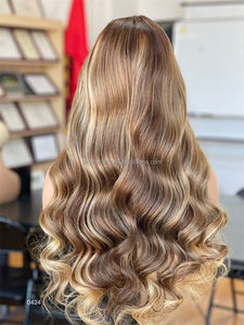 Perruques pour femmes 2026 de haute qualité en <span class=keywords><strong>cheveux</strong></span> vierges bruts HD 13x5 avec petite calotte, ligne de <span class=keywords><strong>cheveux</strong></span> pré-épilée, ondulations lâches et mèches - Product Image 2