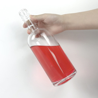 700ml 750ml Liqueur Whisky Bouteille En Verre Vin Vodka Tequila Gin Bouteille Fantaisie Liqueur Bouteilles En Verre pour Boissons Alcoolisées