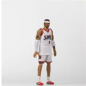 Basketball star NBA 1/9 Allen Ezail Lverson white no. 3 model color box figure NBA figure