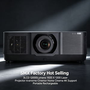 Proyector Láser 3LCD de 12000 Lúmenes y 1920 <span class=keywords><strong>x</strong></span> 1200 de SMX Factory, Gran Venta, Cine en Casa, Compatible con 4K, Portátil y Recargable - Product Image 1