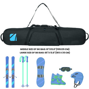 Housse de protection rigide légère pour snowboard avec bretelles, port USB et fonctions antivol - Product Image 2