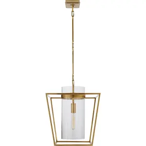 Ian K. Fowler presdio 1 luce 18 pollici a mano in ottone antico Foyer lanterna plafoniera - Product Image 1