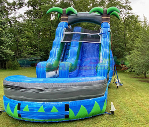 Toboganes de agua comerciales para fiesta de verano, tobogán inflable para exteriores, Castillo de salto, árbol, tobogán de agua inflable para piscina para niños - Product Image 2