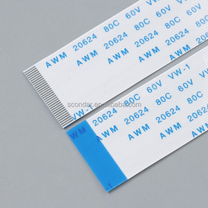 สายแบนแบบยืดหยุ่น SCONDAR Custom AWM 20624 20706 20861 20798 80C 60V VW-1 40 51 พิน FFC ขนาด 0.5 มม. 1.0 มม. สำหรับจอ LCD ทีวี แล็ปท็อป - Product Image 4
