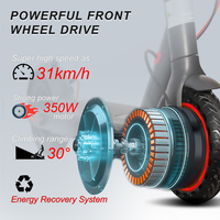 Scooter Eléctrico Plegable Ligero de 12.5 kg, 350 W, Velocidad Máxima de 31 km/h, 365GO, Scooter Eléctrico para Adultos, Envío Rápido desde Almacenes en la UE, EE. UU. y Reino Unido