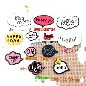 Venta caliente <span class=keywords><strong>Kissme</strong></span> Hello Lovediy dibujos animados acrílico Graffiti parche arena movediza teléfono caso pelo Clip decoraciones resina accesorios DIY - Product Image 1