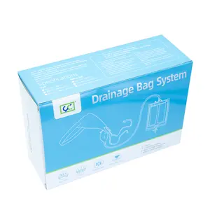 Tas urin pria kustom 2000ml tas sistem drainase tas koleksi urin silikon untuk dewasa