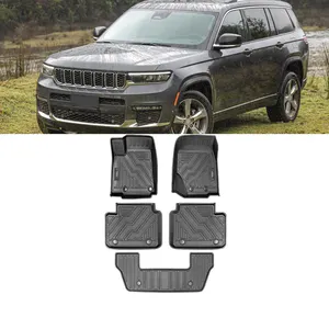 Accessori per auto tappetino universale in gomma per piatti profondi tappetino impermeabile 5D tappetino per auto personalizzato per Jeep Grand Cherokee L WL 2021-2023