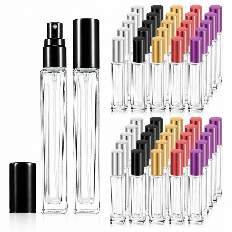 Rectangle Shape Types Wholesale Custom logo Empty Spray Vial 10ml 15ml Rectangle Parfum ...