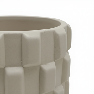 <span class=keywords><strong>Pot</strong></span> <span class=keywords><strong>de</strong></span> <span class=keywords><strong>fleurs</strong></span> personnalisé Art Déco en céramique blanche, finition mate, design créatif et original, léger et respirant, <span class=keywords><strong>de</strong></span> taille standard. - Product Image 3