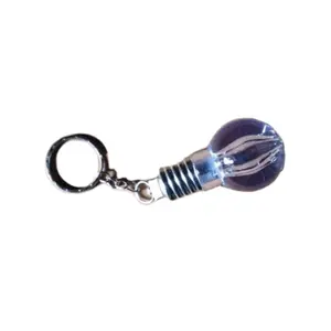 Unionpromo hot sale colored crystal lamp bulb light led keychain