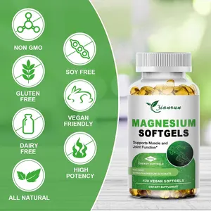 Private Softgels Magnesium Glycinate Dietary Supplement Gluten Capsules