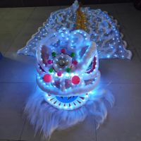Têtes de lion lumineuses à LED, accessoires de scène pour la danse du lion, accessoires pour spectacles de danse du dragon et du lion, lion