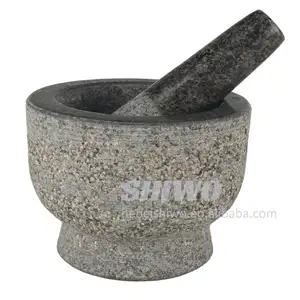 Spice Grinder,Professional Granite Molcajete Mortar and Pestle Stone Grinder,Granite Mortar and Pestle