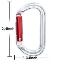 Mousqueton d'escalade en aluminium 8kN, léger, accessoires pour hamac professionnel, camping, équipement de sécurité extérieur, clip