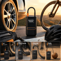 Cordless Plastic Tire Inflator Portable Air Pump with Digital Display and Fast Inflate for Car SUV Bicycle