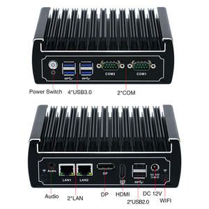 Tragbarer industrieller Mini-PC-Kern i5 7200U 8250U i7 8550U 2LAN Pfsense Router 6USB 2COM AES-NI DP HD Linux Network Server Winziger PC - Product Image 5